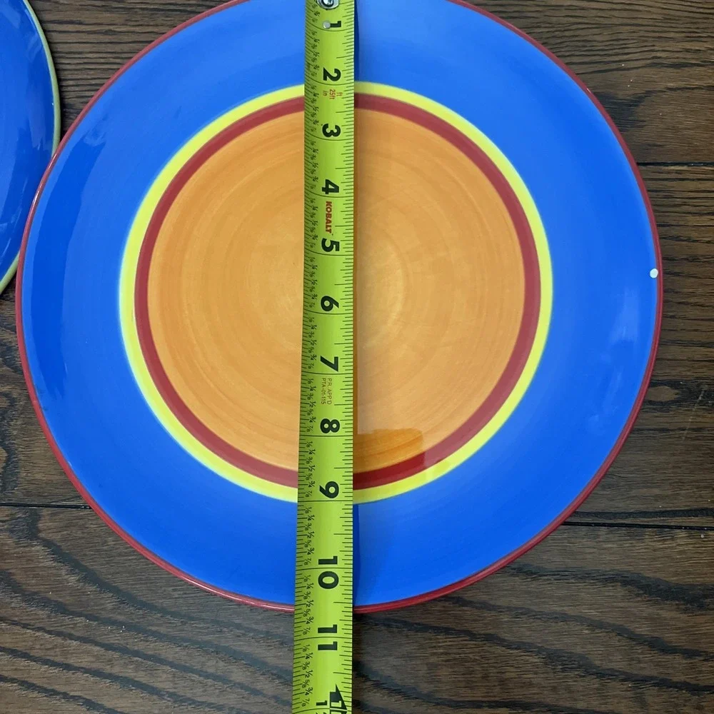 Dinner Plate Dansk China Caribe Bahama Blue Orange 10 5/8